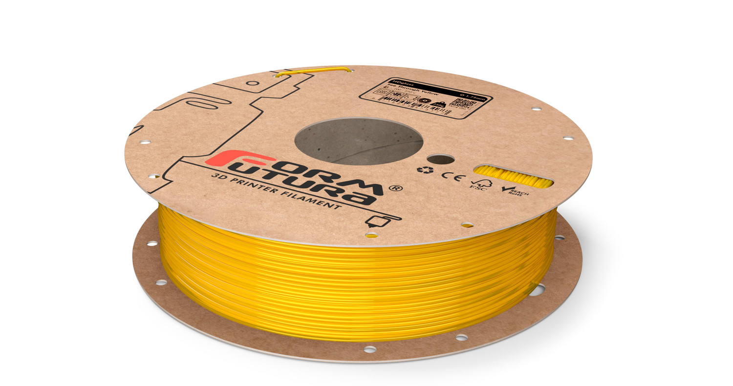 PETG Filament HDglass 1.75mm See Through Yellow 750 gram 3D Printer Filament (175HDGLA-STYEL-0750)