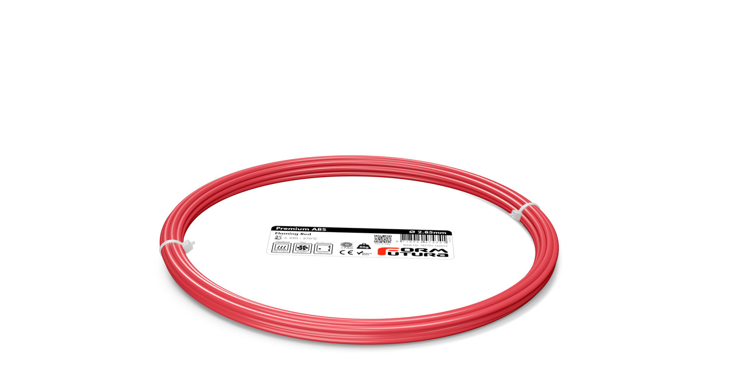 ABS 3D Printer Filament Premium ABS 2.85mm Flaming Red 50 gram