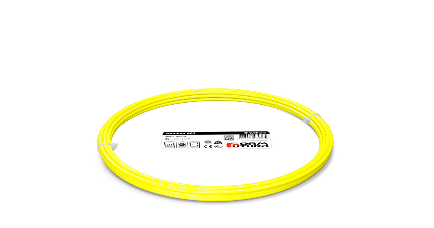 ABS 3D Printer Filament Premium ABS 2.85mm Solar Yellow 50 gram