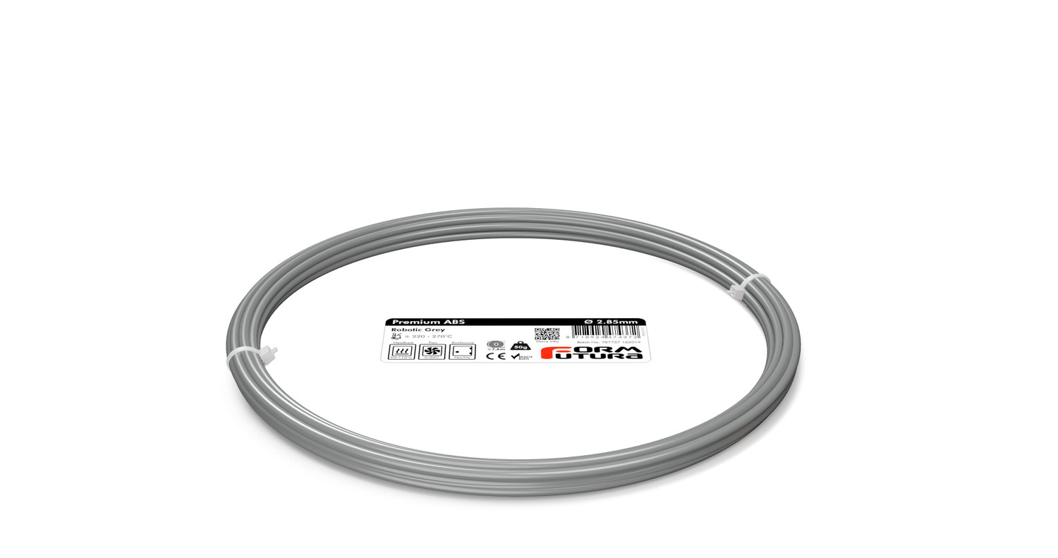 ABS 3D Printer Filament Premium ABS 2.85mm Robotic Grey 50 gram