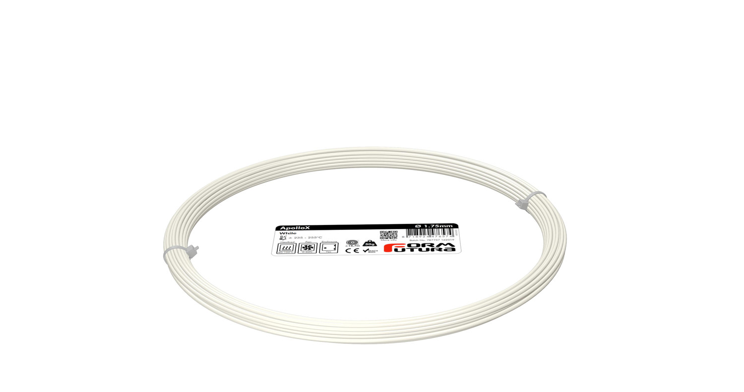 ASA Filament ApolloX 1.75mm White 50 gram 3D Printer Filament (175APOX-WHITE-0050)