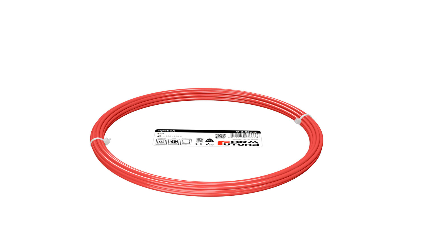 ASA Filament ApolloX 2.85mm Red 50 gram 3D Printer Filament (285APOX-RED-0050)