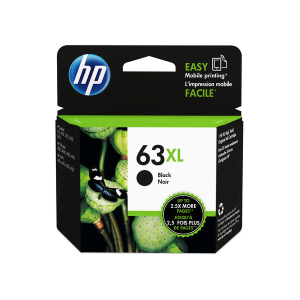 HP 63 Original Black High Yield Ink F6U64AA - 480 Pages