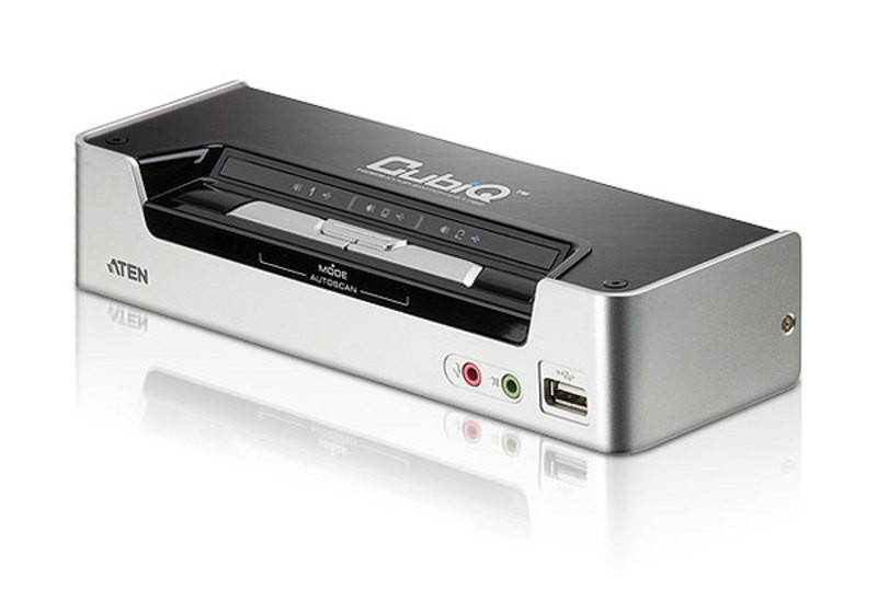 Aten 2 Port USB HDMI KVMP Switch with Dolby Audio and USB 2.0 Hub - Cables Included