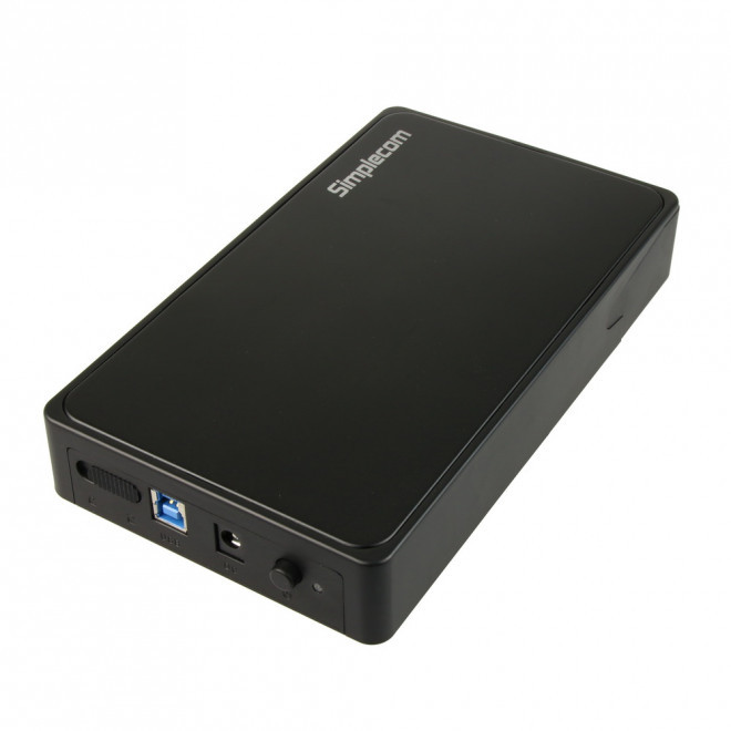 SIMPLECOM SE325 Tool Free 3.5' SATA HDD to USB 3.0 Hard Drive Enclosure - Black Enclosure