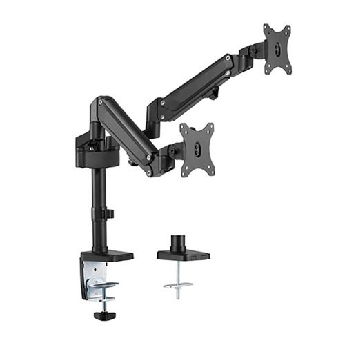 BRATECK Dual Monitors Heavy-Duty Aluminum Gas Spring Monitor Arm Fit Most 17''-32'' Up to 12kg per screen - L-MABT-LDT47-C024N at AUSTiC 3D Shop