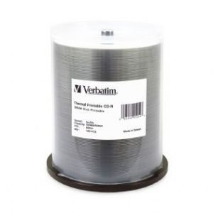 VERBATIM CD-R 700MB 100Pk White Wide Thermal 52x - 95254