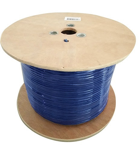 8Ware 350m CAT6 Cable Roll Blue Bare Solid Copper Twisted Core PVC Jacket >305m