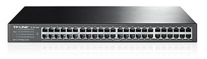 TP-LINK TL-SF1048 48-Port 10/100Mbps Rackmount Switch energy-efficient Supports MAC 19-inch rack-mountable steel case 100% Data filtering