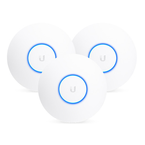 UBIQUITI NanoHD Unifi Compact 802.11ac Wave2 MU-MIMO Enterprise Access Point, 3-Pack (*PoE injector is not included) - Upgrade from AC-PRO