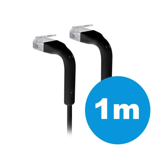 UBIQUITI patch cable with both end bendable RJ45 1m - Black