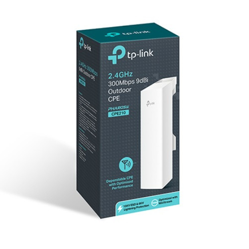 TP-LINK CPE210 2.4GHz 300Mbps 9dBi Outdoor CPE Access Point 27dBm 5km Passive PoE MIMO antenna - L-NWTL-CPE210 shop at AUSTiC 3D Shop