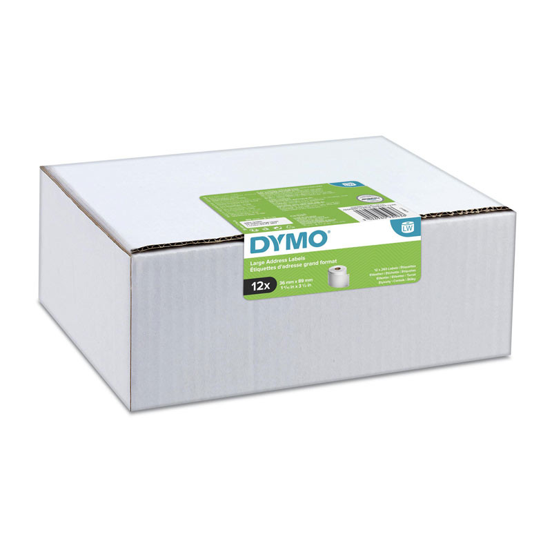 DYMO LW Lg Add Lbl 36X89mm Pk12