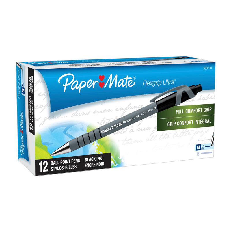 PAPER MATE FlxGrp RT BP 1.0mm Blk Bx12
