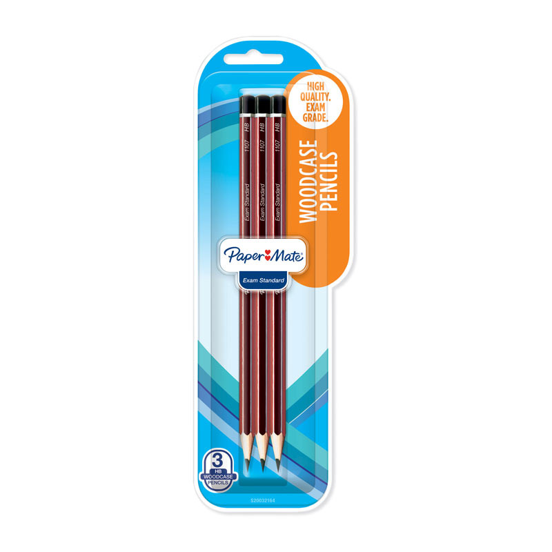 PAPER MATE HB Woodcase Pencil Pk3 Bx12