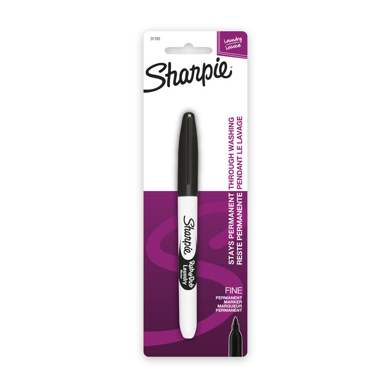 SHARPIE Rub aDub Lndry Mrkr Blk Bx6