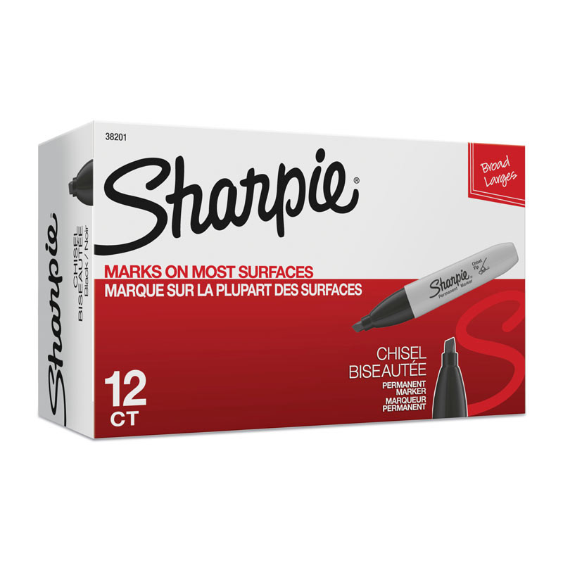 SHARPIE Chisel Tip Perm Marker Blk Bx12
