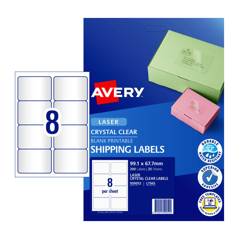 AVERY Lsr Lbl Clr L7565 8Up Pk25