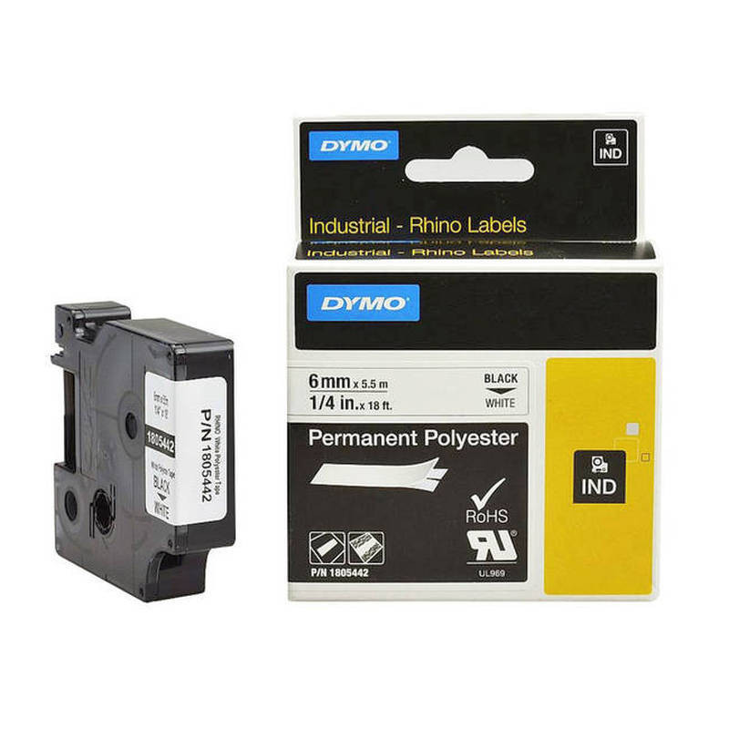 DYMO Black on White 6mm Tape - D-DY1805442 shop at AUSTiC 3D Shop