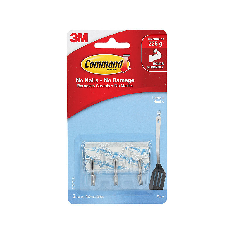 COMMAND Hook 17067CLR Uten Pack of 3 Box of 6 - D-CMDXA006701560 shop at AUSTiC 3D Shop