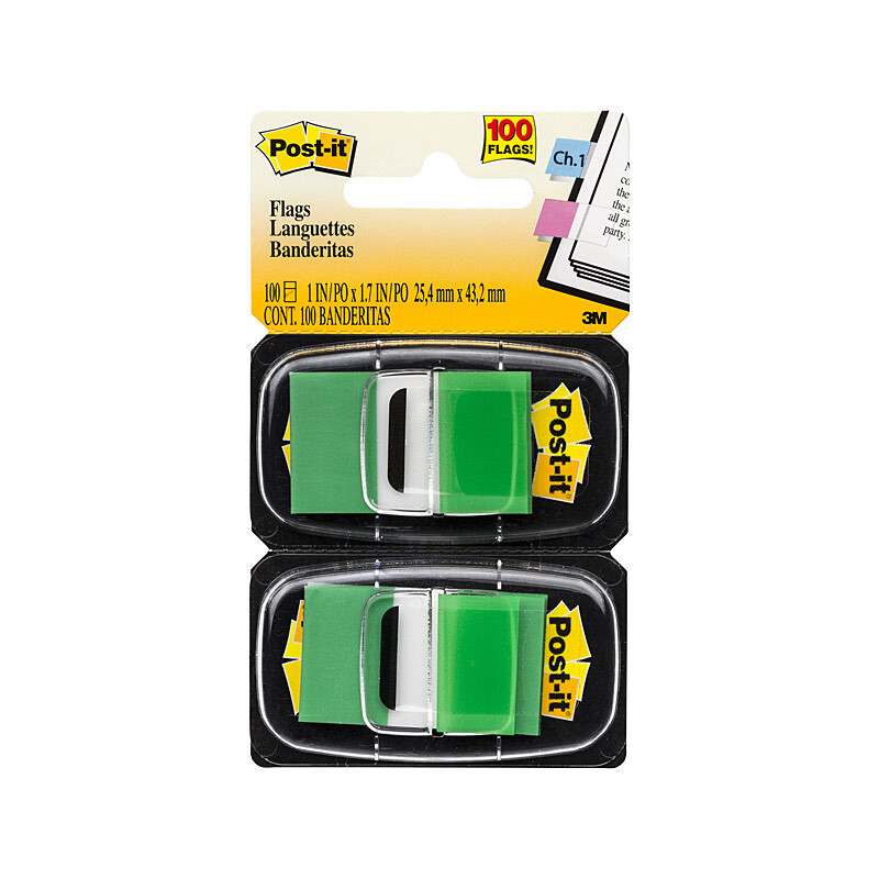 POST-IT Flag 680-GN2 Green Pk2 Bx6