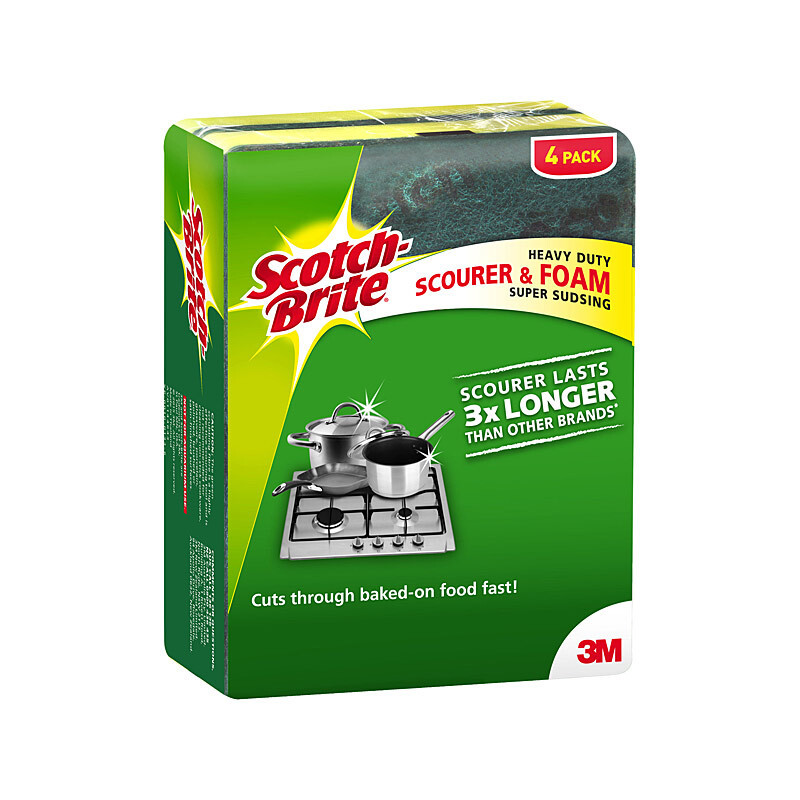 SCOTCH-BRITE Scrub Sponge Heavy Duty Pack of 4 - D-SBXE006002838 shop at AUSTiC 3D Shop