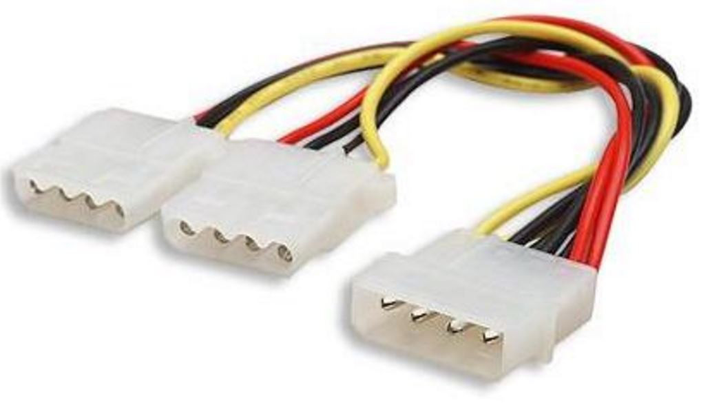 8WARE Internal Power Molex Cable 20cm - 5.25' 4 pins Male to 2x 5.25' 4 pins Female 18AWG RoHS - L-CB8W-MOLEX-PWR shop at AUSTiC 3D Shop