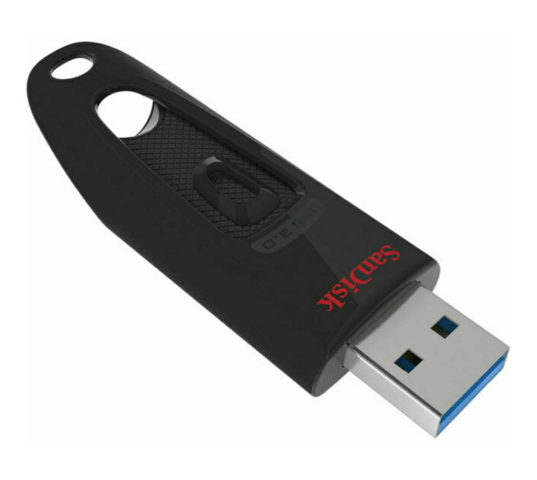 SANDISK Ultra 64GB USB3.0 Flash Drive ~130MB/s Memory Stick Thumb Key Lightweight SecureAccess Password-Protected Retail 5yr