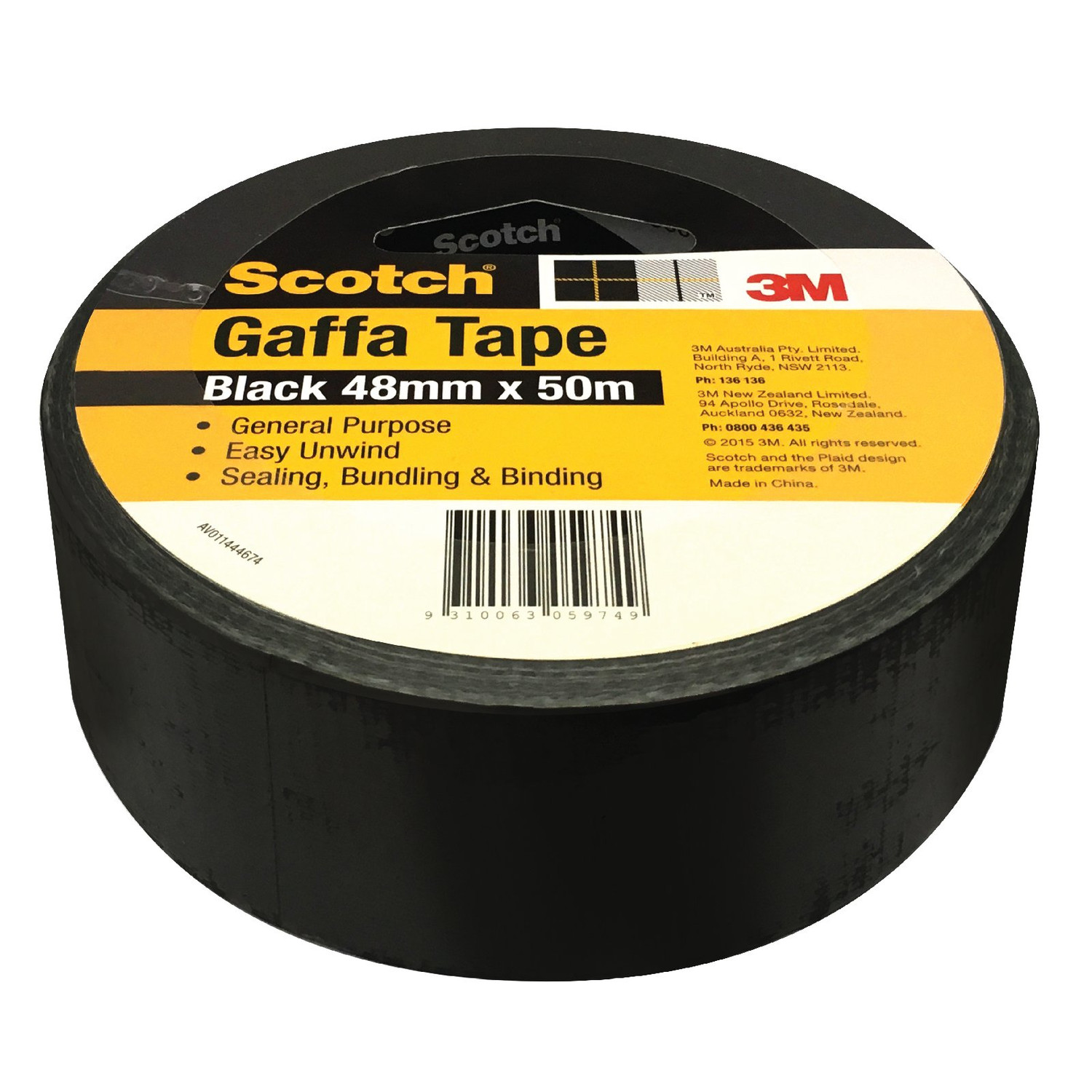 SCOTCH Gaffa Tape 933 Black 48mm - D-SCTAT010604349 shop at AUSTiC 3D Shop