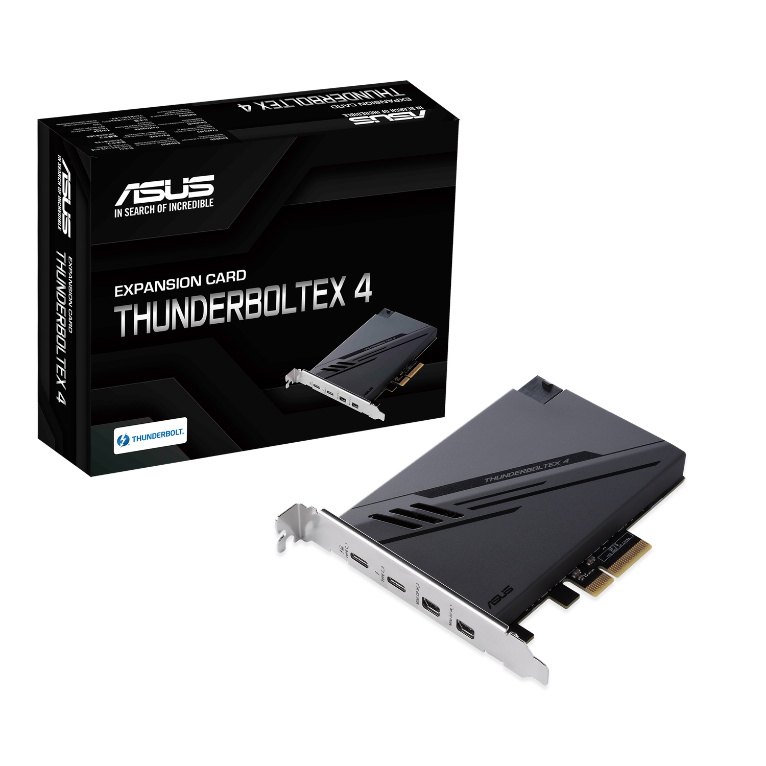 ASUS THUNDERBOLTEX 4 Expansion Card, Dual Thunderbolt, 40 Gbps Bi-Directional, 4xUSB-C, 1xDP, 4xPCIE3.0 - L-MBA-THUNDERBOLT-EX4 shop at AUSTiC 3D Shop