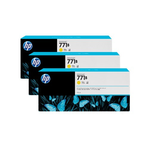 HEWLETT PACKARD HP 771B YELLOW INK TRIPLE PACK 775 ML DESIGNJET INK