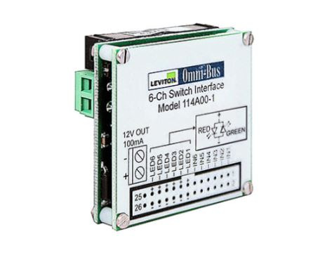 LEVITON SECURITY & AUTOMATION OMNI-BUS 6-CHANNEL UNIVERSAL SWITCH INTERFACE MODULE