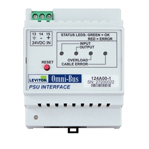 LEVITON SECURITY & AUTOMATION LEVITON PSU INTERFACE MODULE FOR OMNI-BUS BUS LIGHTING SYSTEM DIN RAIL 2AMP