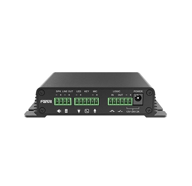 FANVIL PA2s Video Intercom & Paging Gateway, Emergency call button interface, active call, NVR video recording, standard RJ45 interface