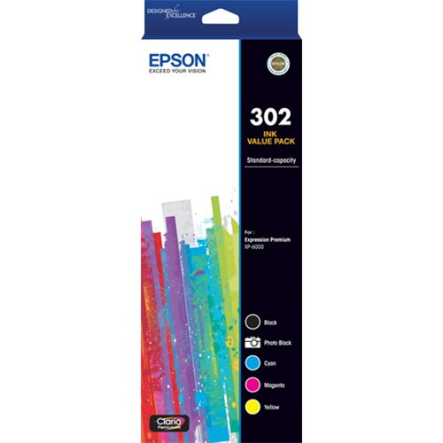 EPSON 302 5 COLOUR INK PACK EXPRESSION PREMIUM XP-6000 - AL-EPC13T01W792 shop at AUSTiC 3D Shop