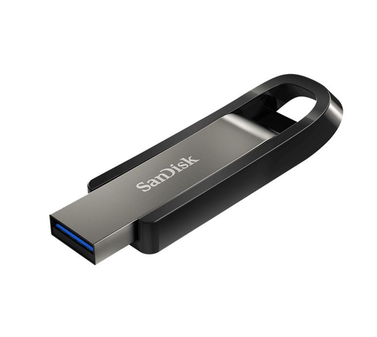 SANDISK 256GB Extreme GO USB3.2 Metal Flash Drive USB-A 400MB/s SecureAccess™ encryption software2 Lifetime Lifetime Warranty Black