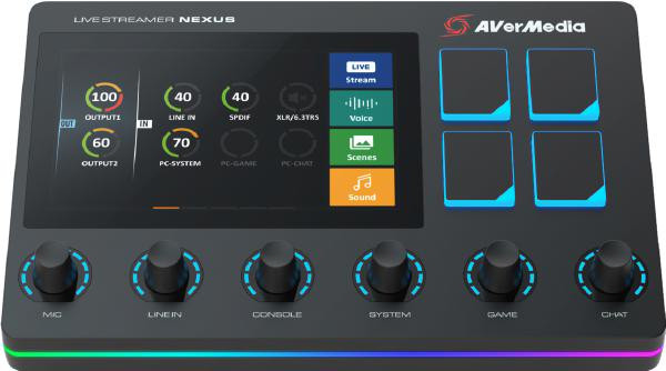 AVerMedia AX310 Live Streamer Nexus Audio Mixer / Creator's Control Center