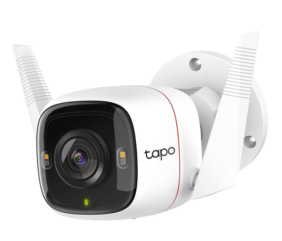 TP-LINK Tapo C320WS Outdoor Security Wi-Fi Camera, H.264, 2-Way Audio, Night Vision, Motion Detect, Voice Control, Weatherproof, Sound