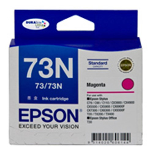 EPSON MAGENTA 73/73N INK CARTRIDGE CX3900/4900/5500/5900/6900/C79 STANDARD YIELD