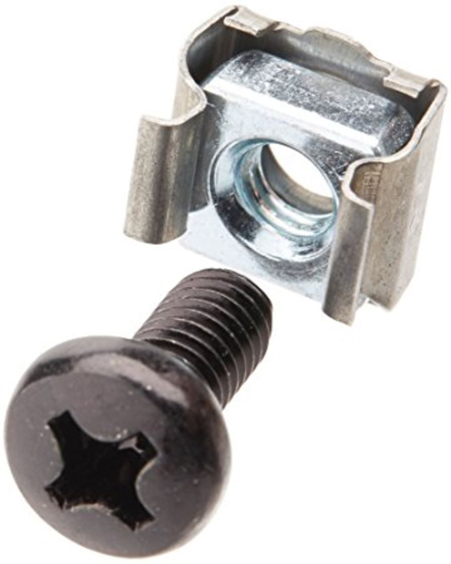 ASTROTEK M6 Cage Nuts & Screws (Pack of 10) Black Color Oxide Finish Phillips Drive Length Fully Threaded