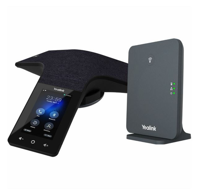 YEALINK CP935W-Base Wireless IP Conference Phone, DECT, 1 x CP935W, 1x W70B, 4' Multi-Touch Screen, Pairing with Bluetooth, Switching DECT/WIFI