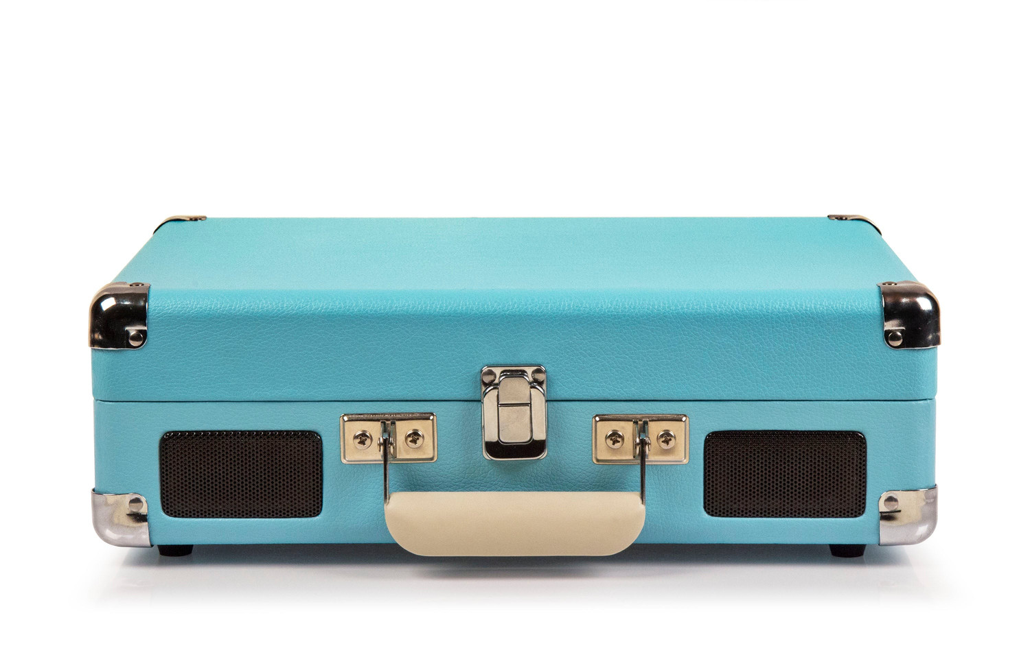 Crosley Cruiser Bluetooth Portable Turntable - Turquoise + Bundled HolySmoke Bluetooth Retro Speaker - Black