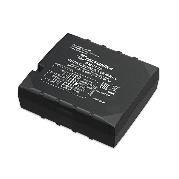 TELTONIKA Hard Wired Fleet Management System - High Gain GNSS and IoT/GSM Antennas, Internal Backup Battery
