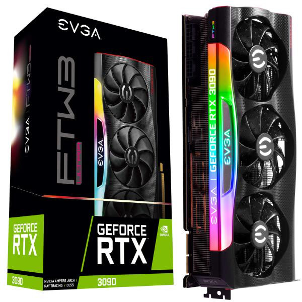 EVGA GeForce RTX 3090 FTW3 ULTRA GAMING, 24G-P5-3987-KR, 24GB GDDR6X, iCX3 Technology, ARGB LED, Metal Backplate, HDMI, DPx3
