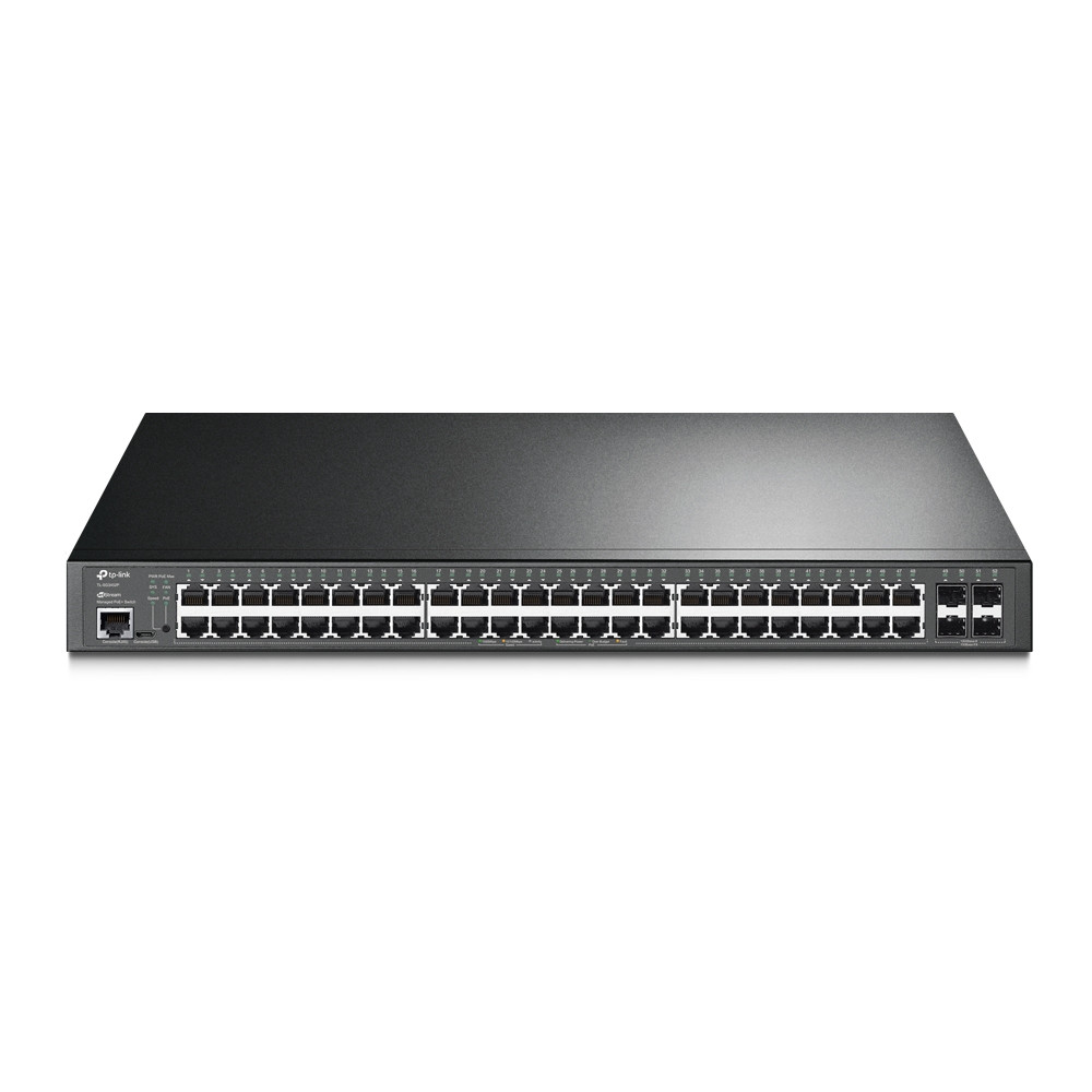 TP-LINK TL-SG3452P JetStream 52-Port Gigabit L2+ Managed Switch with 48-Port PoE+, 384W PoE Budget, Integrated into Omada SDN