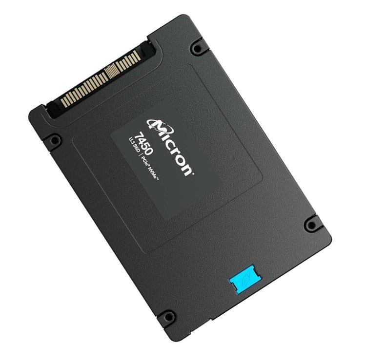 MICRON (CRUCIAL) 7400 3.84TB Gen4 NVMe Enterprise SSD U.3 6800/5300 MB/s R/W 1000K/180K IOPS 25700TBW 1DWPD 2M hrs MTBF Server Data Centre 5yrs