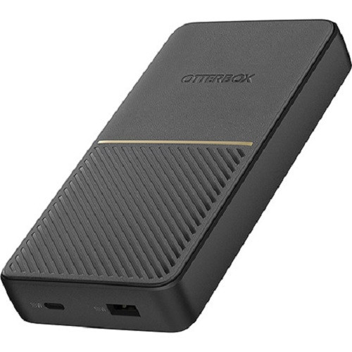 OTTERBOX Fast Charge Power Bank 20K mAh - Black (78-80642), Dual Port USB-C (18W) & USB-A (18W), Includes USB-C Cable (15CM), USB PD 2.0/3.0, Durable