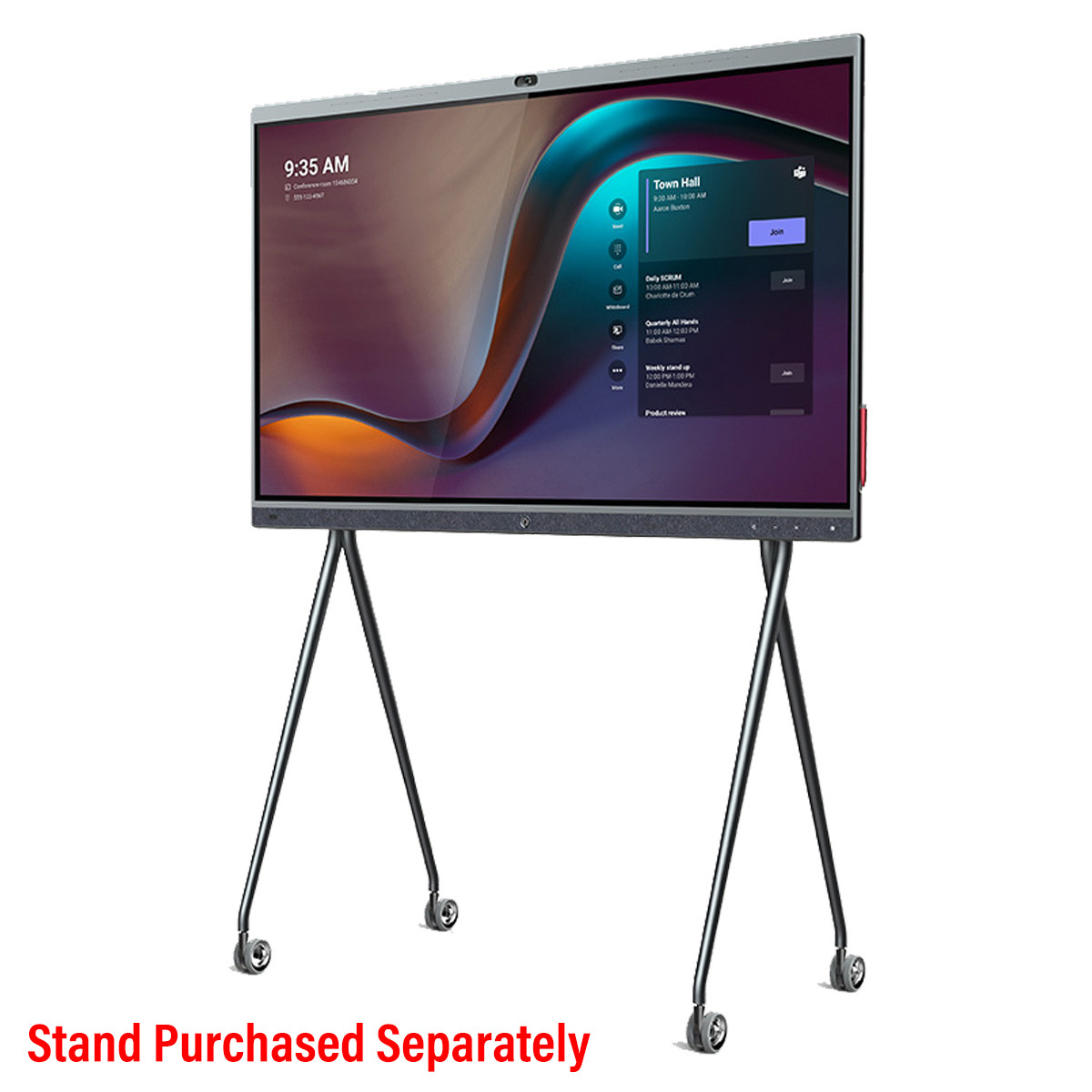 YEALINK 86'' Android based Teams MeetingBoard for Medium and Large Rooms, includes wall mount bracket, 4x stylus pens (includes 2 year AMS)