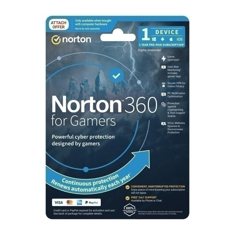  NORTON 360 Gamer 1U 1D 