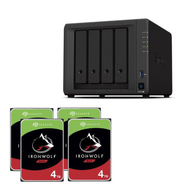 SYNOLOGY Synology Tax Saver - DS420+ + 4 x Seagate 4TB ST4000VN006 IronWolf Hard Drives 